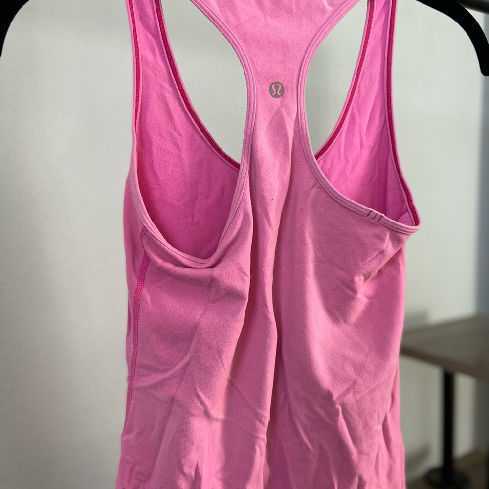 Pink lulu lemon tank top